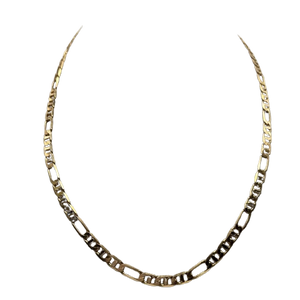 Collier or jaune maille figaro