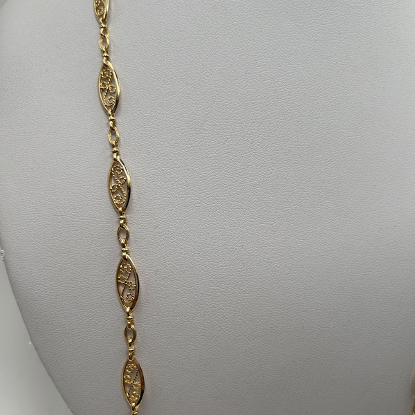 Collier Sautoir Or Jaune Filigrane