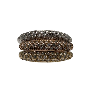 Trio de bagues 3 ors avec diamants