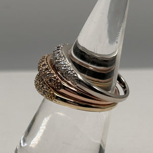 Trio de bagues 3 ors avec diamants