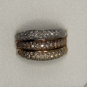 Trio de bagues 3 ors avec diamants