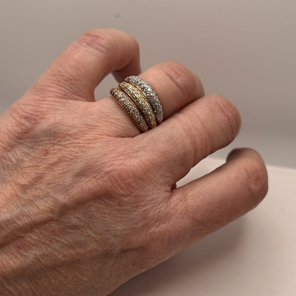Bague or avec topaze et diamants
