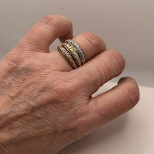 Trio de bagues 3 ors avec diamants