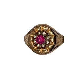 Bague or avec rubis