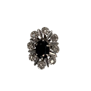 Bague marguerite or avec saphir et diamants