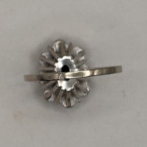 Bague marguerite or avec saphir et diamants