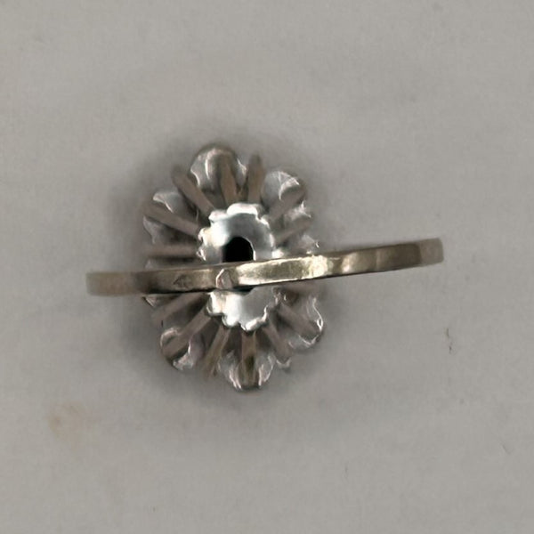 Bague marguerite or avec saphir et diamants