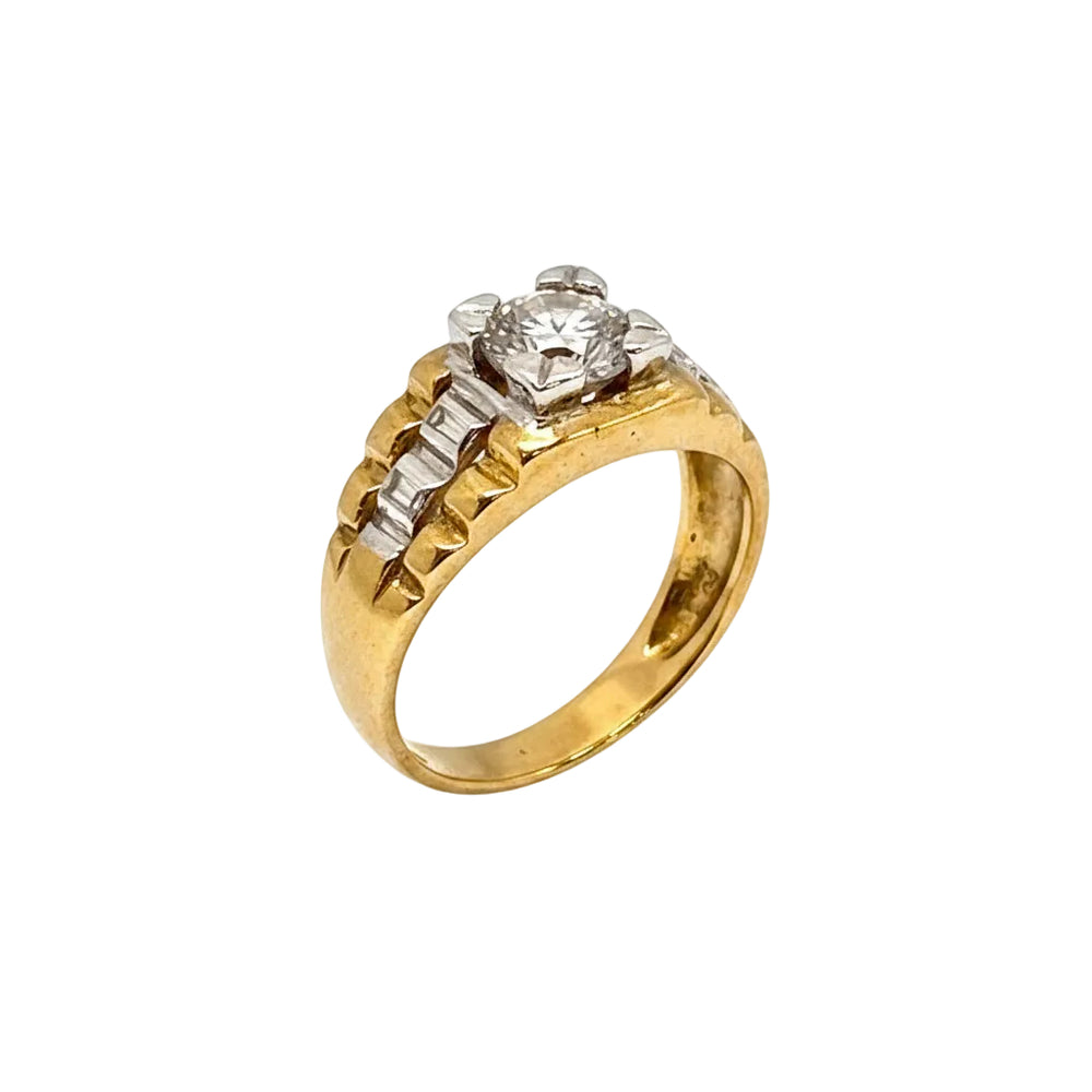 Solitaire en Or 750 avec Oxyde de Zirconium