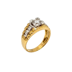 Solitaire en Or 750 avec Oxyde de Zirconium