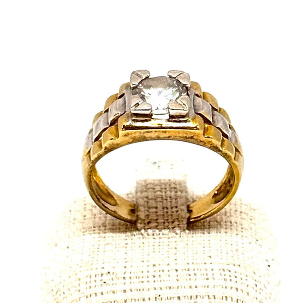 Solitaire en Or 750 avec Oxyde de Zirconium