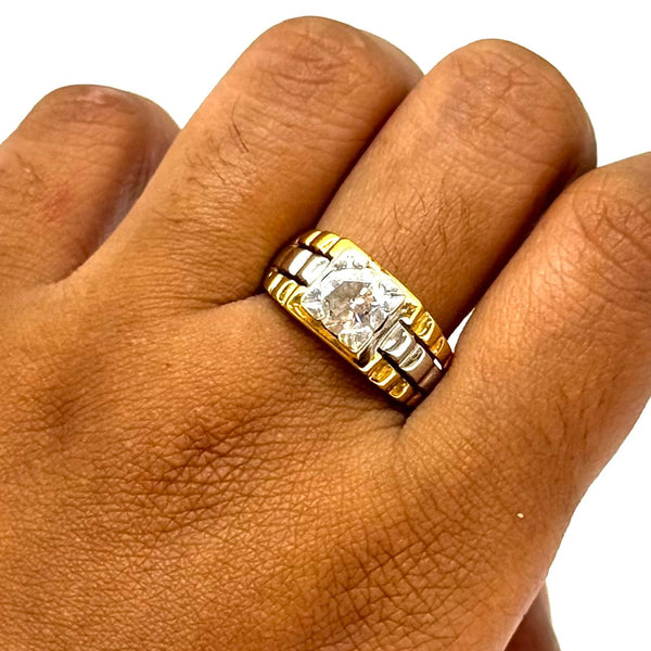 Solitaire en Or 750 avec Oxyde de Zirconium