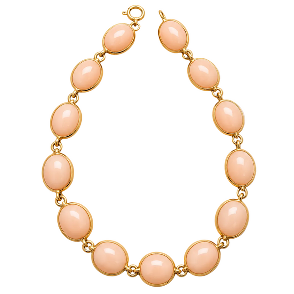 Bracelet Gourmette en Or Jaune avec Cabochons 18k