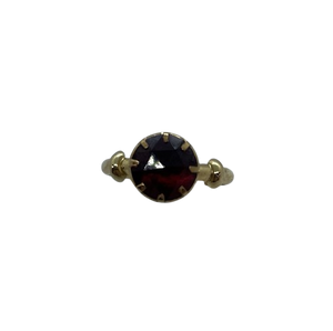 Bague en or jaune 18 carats avec grenat – T 55