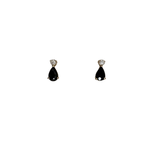 Boucles d'oreilles en Or 18k avec saphirs et oxydes