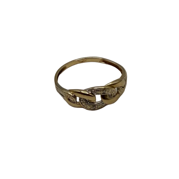 Bague en Or Jaune 18K - T52 - 1.42gr