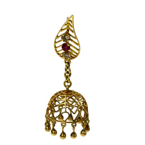 Boucles d'oreilles dormeuses en or jaune 18 K