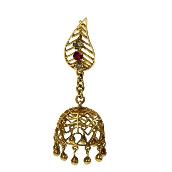 Boucles d'oreilles dormeuses en or jaune 18 K