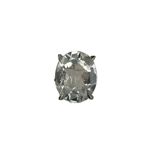 Bague Empierrée Aigue Marine Or Blanc 18K