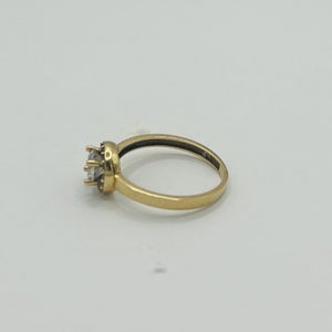 Bague Solitaire en Or Empierrée 18K