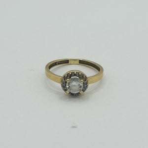Bague Solitaire en Or Empierrée 18K