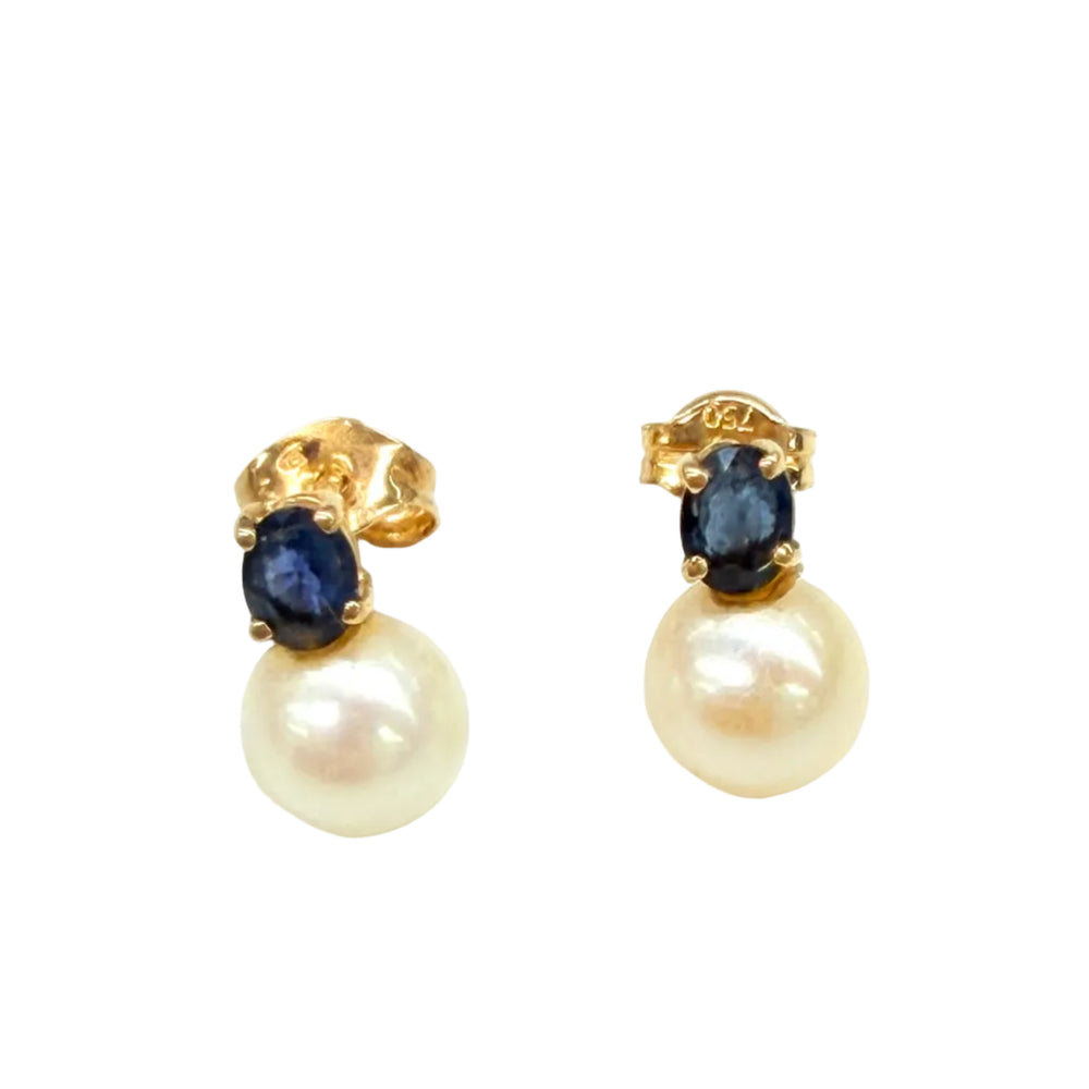 Boucles d'oreilles clou en or jaune 18K