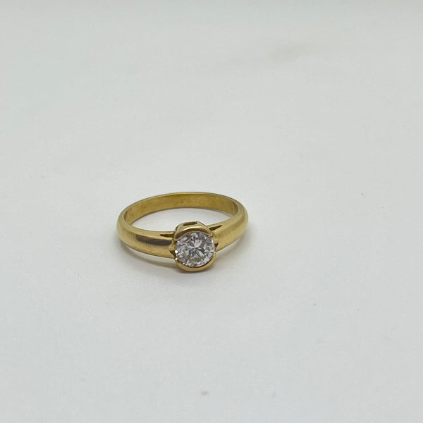 Bague solitaire avec diamant 0,52ct T51