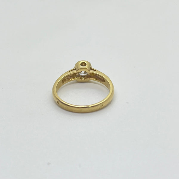 Bague solitaire avec diamant 0,52ct T51