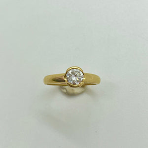 Bague solitaire avec diamant 0,52ct T51