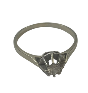 Bague Solitaireen Or Blanc 18K Taille-59