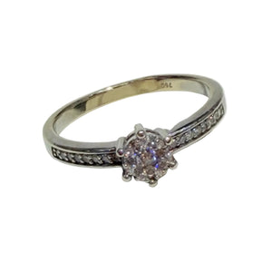 Bagues en Or Blanc et Diamants 18k - Taille 52