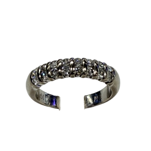 Bague en diamants en or gris 18k Taille-54