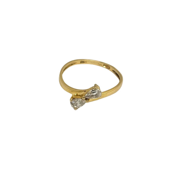 Bague en Or Jaune 18 carats avec Oxyde de Zirconium