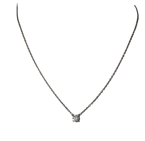 Collier Princesse en Or Jaune 18K avec Diamant 0.25 Carat