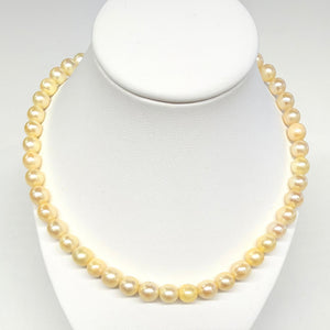 Collier perles d'eau douce en or jaune 18k -  28.43 G