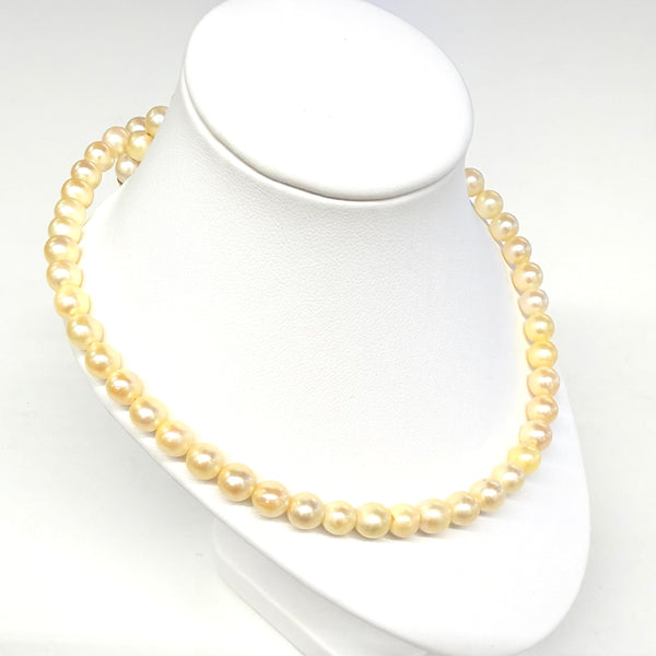 Collier perles d'eau douce en or jaune 18k -  28.43 G