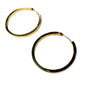 Boucles d'oreilles créoles en or jaune 18k - 2.39 Grs