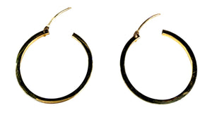Boucles d'oreilles créoles en or jaune 18k - 2.39 Grs