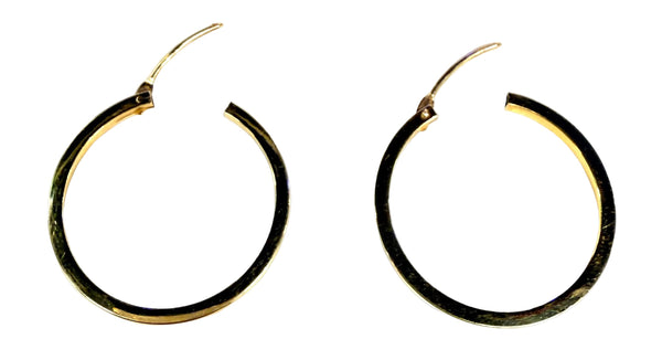 Boucles d'oreilles créoles en or jaune 18k - 2.39 Grs