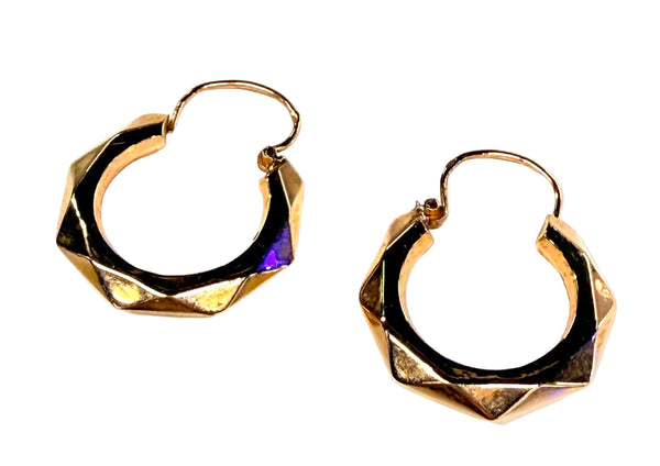 Boucles d'oreilles créoles en or jaune 18k - 1.39 G