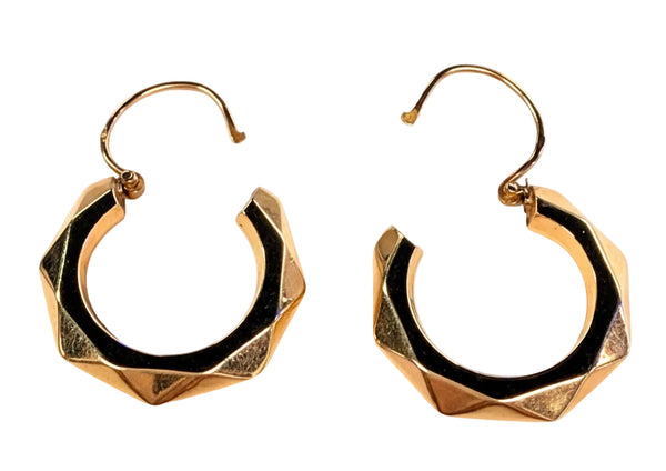 Boucles d'oreilles créoles en or jaune 18k - 1.39 G