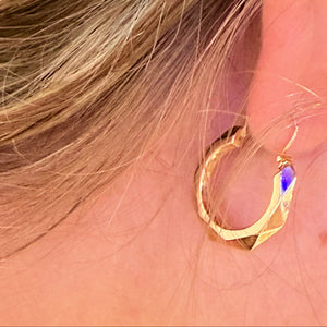 Boucles d'oreilles créoles en or jaune 18k - 1.39 G