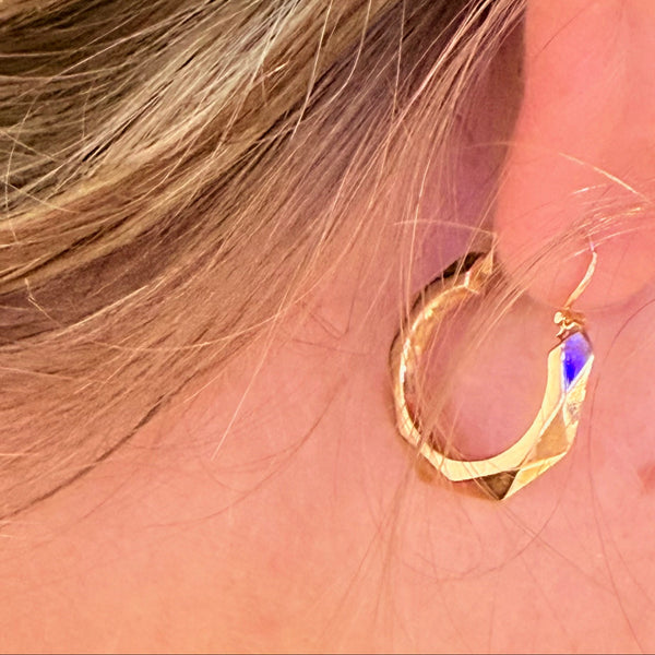 Boucles d'oreilles créoles en or jaune 18k - 1.39 G