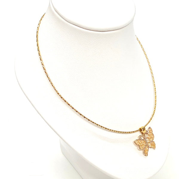 Collier Ras du Cou en Or Jaune et Blanc 18k - 2.39 G