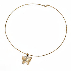 Collier Ras du Cou en Or Jaune et Blanc 18k - 2.39 G