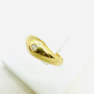 Bague en or jaune avec diamant 0.03 carat