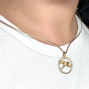 Pendentif Paille en Or Jaune 18K - 0.92G