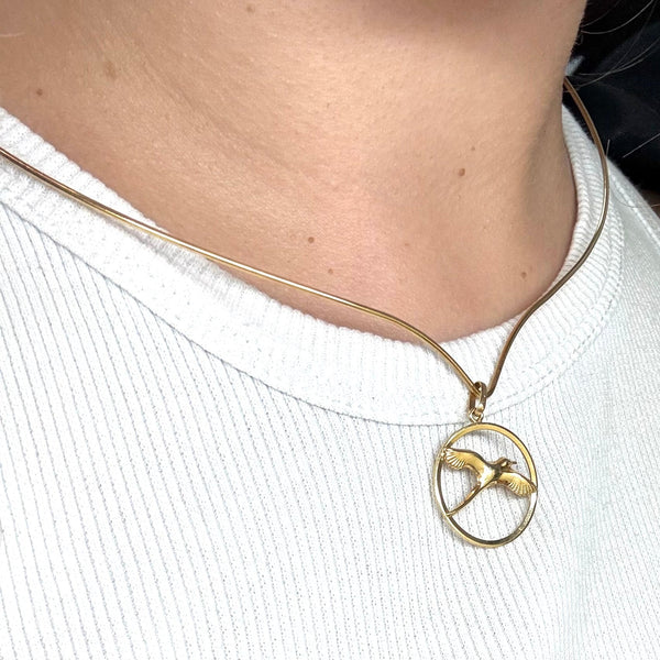 Pendentif Paille en Or Jaune 18K - 0.92G