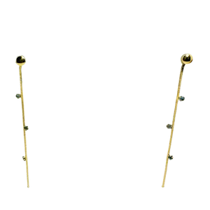 Boucles d'oreilles pendantes avec aigue-marine