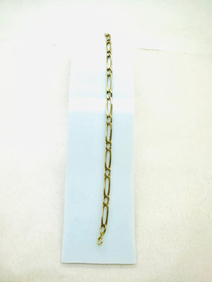 Bracelet or maille figaro