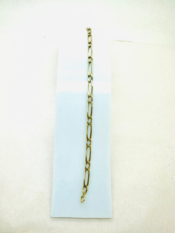 Bracelet or maille figaro